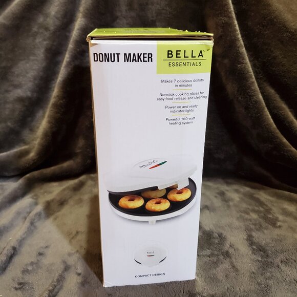 Bella Essentials Mini Donut Maker Easy Clean Nonstick Open Box - Picture 3 of 9